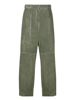 Forte_Forte Lizard Printed Suede Cargo Trousers