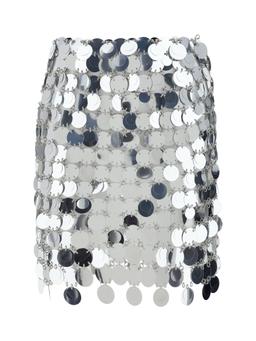 Paco Rabanne Mini Skirt With Circular Mirror Effect Discs