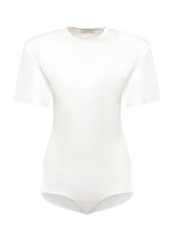 Magda Butrym Ribbed Cotton Bodysuit