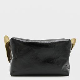 Uma Wang Black Leather Tofu Medium Shoulder Bag
