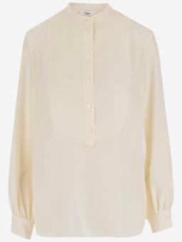 Chloé Silk Shirt With Mandarin Collar