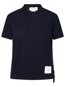 Thom Browne relaxed Navy Textured Cotton T-shirt