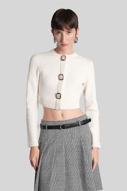 self-portrait Cardigan In Beige Wool