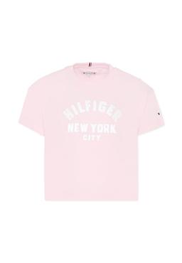 Tommy Hilfiger Pink T-shirt For Girl With Logo