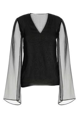 Alberta Ferretti Black Silk Blouse