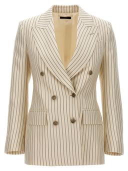 Tom Ford Striped Double-breasted Blazer