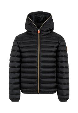 Save the Duck Black Iris Down Jacket For Girl With Logo
