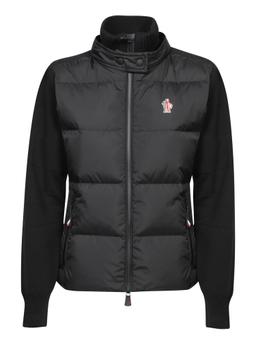 Moncler Grenoble Black Down Cardigan