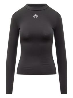 Marine Serre Long-sleeved T-shirt With Moon Logo