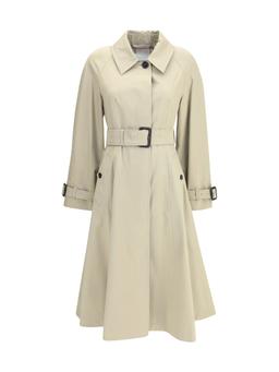 Burberry Ellingham Fit-and-flare Long Gabardine Trench Coat