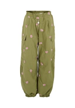 Stella McCartney Kids Green Trousers For Girl With Flowers