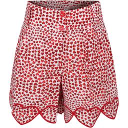Stella McCartney Kids Red Short For Girl With Hearts