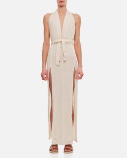 Caravana Tacoh Cotton Long Dress With Slits