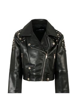 Richmond Black Jacket For Girl With Studs