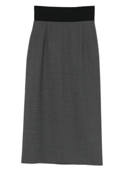 Sportmax Contrast-waistband Skirt