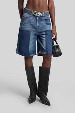 Diesel De-sire-short Shorts In Blue Cotton