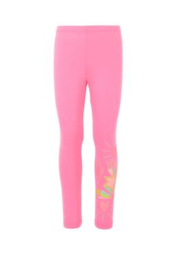 Billieblush Pink Leggings For Girl With Hearts