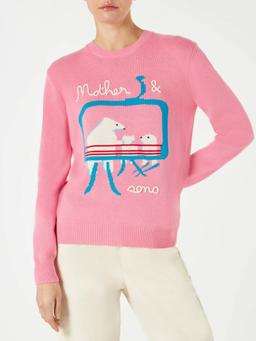 MC2 Saint Barth Woman Sweater With Bears Embroidery