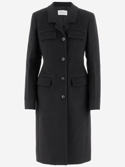 Ferragamo Single-breasted Shaped Coat In Wool And Cashmere