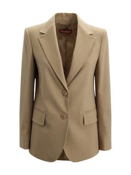 Max Mara Studio Single-breasted Blazer In Wool Drape