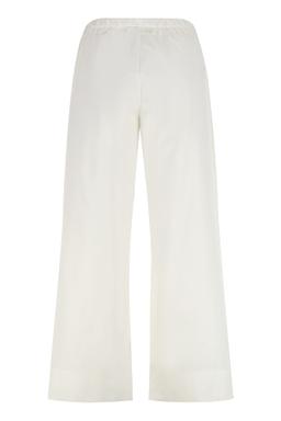 'S Max Mara Argento Poplin Cotton Trousers