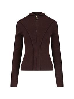 Victoria Beckham Logo Zip Sweatshirt