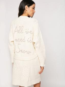 MC2 Saint Barth Maxi Cardigan Daba With Embroidery And Belt