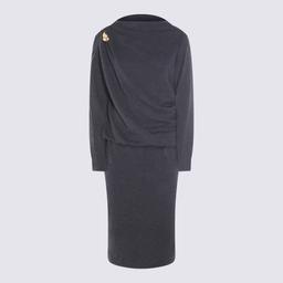 Fabiana Filippi Blue Wool Dress