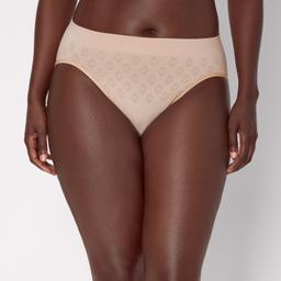 Bali Beautifully Confident Seamless Light Leak & Period Protection Hi-Cut Almond S Women's