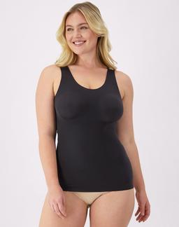 Bali Easy Lite Shapewear Tank Top, Light Control, Built-In Bust Support Black L Women's