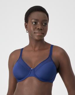 Bali One Smooth U Ultra Light Underwire Bra In The Navy 36B