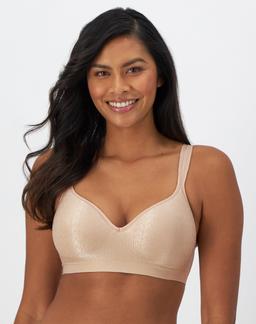 Bali Comfort Revolution Wireless Bra Almond Zag 36B