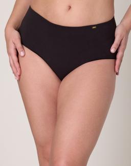 Bali Lux Underwear Brief, Light Tummy Support, Cotton Essentials, Moisture Wicking Black 5 Women's