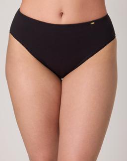 Bali Lux Cotton Essentials Hi-Cut Underwear Black 5 Women's