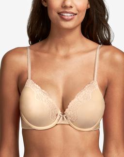 Maidenform Comfort Devotion Convertible Underwire Bra, Full Coverage Latte Lift Black 34B Women's