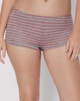 Maidenform Cotton Boyshort Underwear Pink Ribbon Stripe S/5