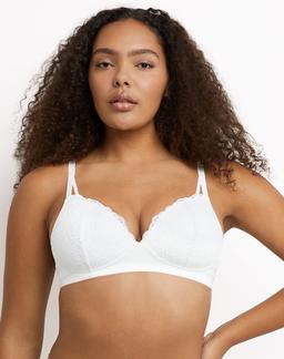 Maidenform M Soft Support Wireless Bralette White S Women's