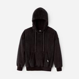 UGG® Women's Loyra Sherpa Hoodie Fleece in Ink Black,