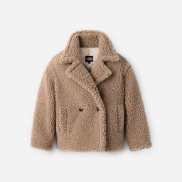 UGG® Women's Gertrude Short Teddy Coat Faux Fur in Putty,