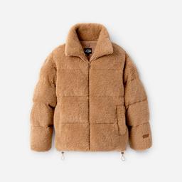 UGG® Women's Emmalyn UGG®fluff Puffer Jacket Fleece in Camel,