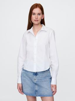 Organic Cotton Fitted Crop Shirt