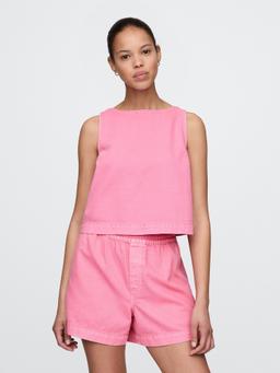 UltraSoft Denim Shell Tank Top
