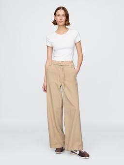Mid Rise Knit Easy Baggy Jeans