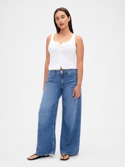 Curvy Mid Rise UltraSoft Baggy Jeans