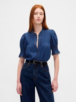 Ruffle Pintuck Shirt