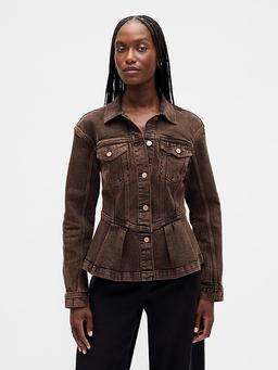 Denim Peplum Jacket
