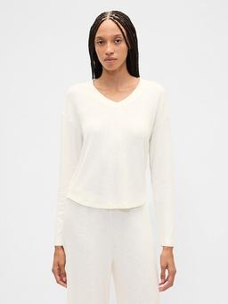 Relaxed Ribbed PJ Top