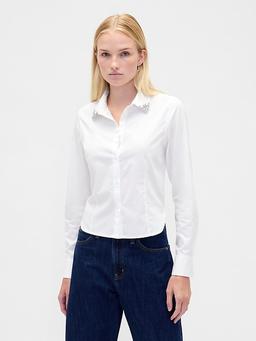 Organic Cotton Fitted Crop Shirt