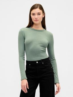 Ribbed Crewneck T-Shirt