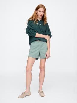 5" Mid Rise Downtown Khaki Shorts